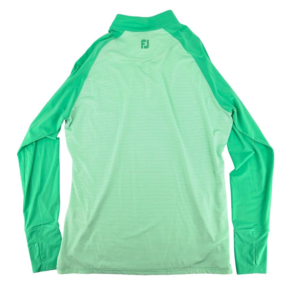 NWT Women's Green White FootJoy Golf 1/4 Zip UV Sun Protection Long Sleeve Sz L - Picture 6 of 9